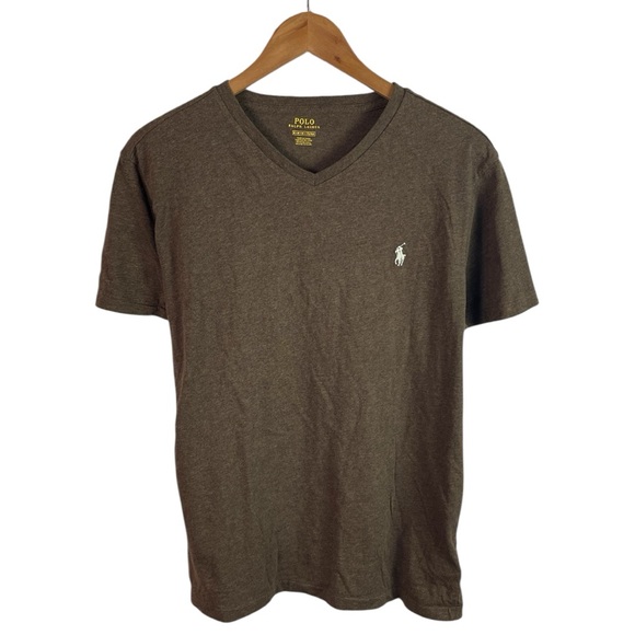 TS156 Men’s Polo Ralph Lauren Designer V Neck T Shirt M - Picture 1 of 3